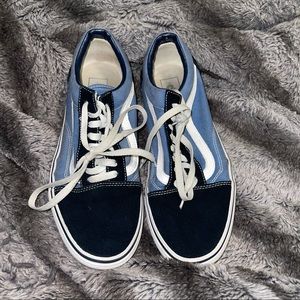 classic white blue and black vans